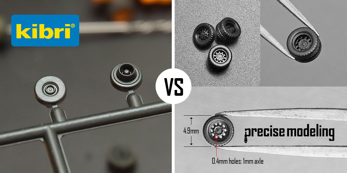 3D printed Z scale wheels; comparison between Kibri, and the higher quality of Precise Modeling's product.